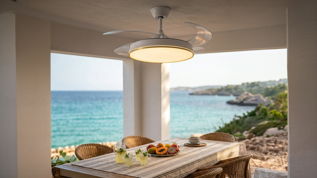 Wentylator EXTRALINK Phantom Wing 42 Smart WiFi zdjęcie lifestyle Komfort powietrza i światła