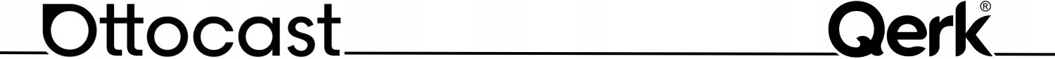 Logo z napisem \'Ottocast Qerk\' na białym tle.