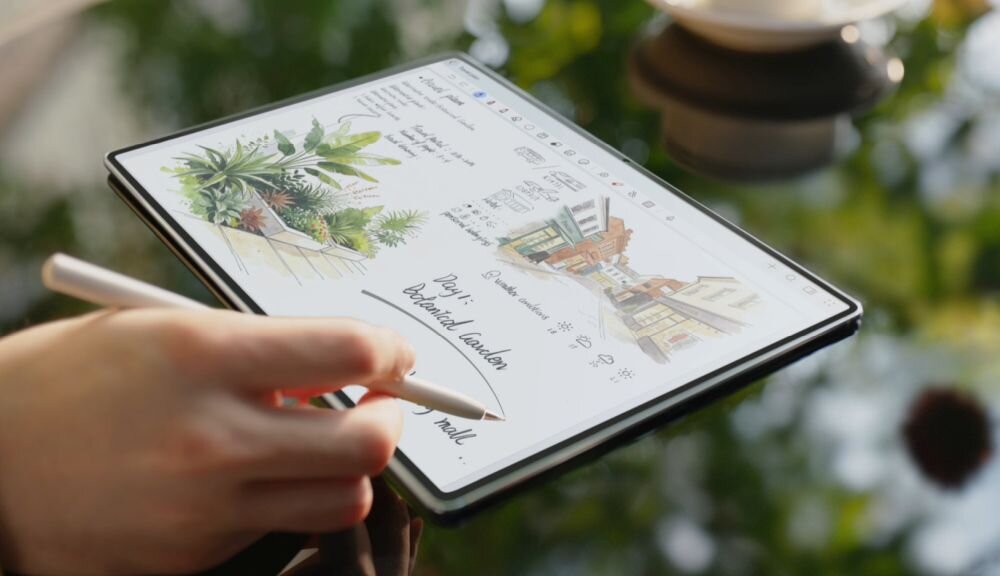 HUAWEI MatePad Pro Max wielozadaniowość 3 okna Notatki HUAWEI AI Voice HiNote