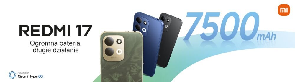 XIAOMI Redmi 17 smartfon bateria 7500 mAh ładowanie 45W długi czas pracy