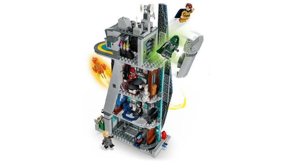 LEGO 76352 Marvel Avengers: Doomsday Nowa Wieża Avengersów sześć minifigurek Doktor Doom Sentry Bucky Barnes Yelena