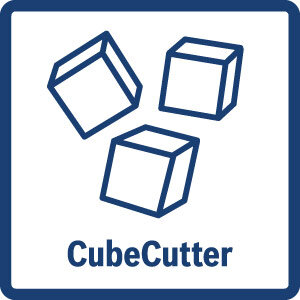 Ikona przedstawia trzy sześciany oraz napis \'CubeCutter\'.