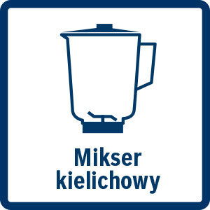 Ikona przedstawia mikser kielichowy w prostym, graficznym stylu z napisem \'Mikser kielichowy\' poniżej.