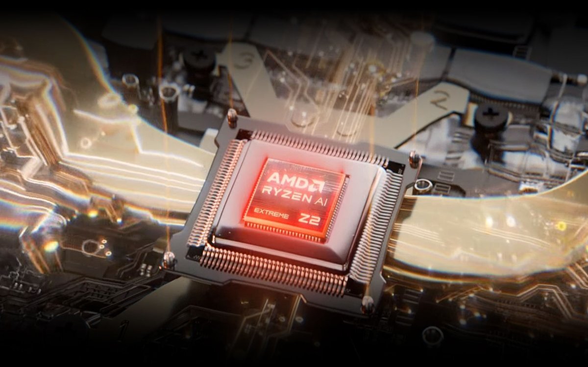 Grafika pokazująca procesor RYZEN AI Z2 Extreme.