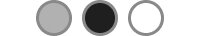 Obraz przedstawia trzy okręgi w różnych kolorach: szary, czarny i biały, każdy z szarym obramowaniem.