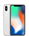 Na obrazie widoczny jest smartfon z dużym ekranem dotykowym, na którym wyświetlany jest kolorowy gradient. Obok znajduje się tył urządzenia z dwoma aparatami i logo producenta w formie nadgryzionego jabłka.