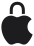 Czarne logo w kształcie nadgryzionego jabłka. Logo jest proste i jednokolorowe.