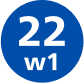 Niebieska ikona z białym napisem \'22 w 1\'.