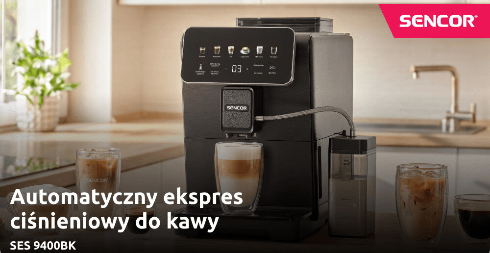 Ekspres SENCOR Enzo SES 9400BK zdjęcie lifestyle Twój ulubiony smak kawy