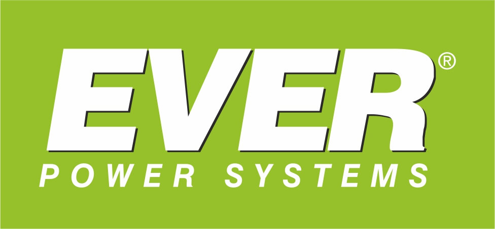 Logo z napisem \'EVER POWER SYSTEMS\' na zielonym tle.