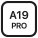 Ikona z czarnym obramowaniem i napisem \'A17 PRO\' w środku.