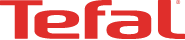 Czerwone logo z napisem \'Tefal\'.