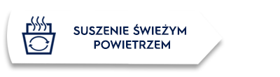 Ikona przedstawiająca symbol pary nad naczyniem oraz tekst \'SUSZENIE ŚWIEŻYM POWIETRZEM\'.