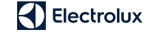 Logo Electrolux w kolorze niebieskim z charakterystycznym symbolem po lewej stronie nazwy.