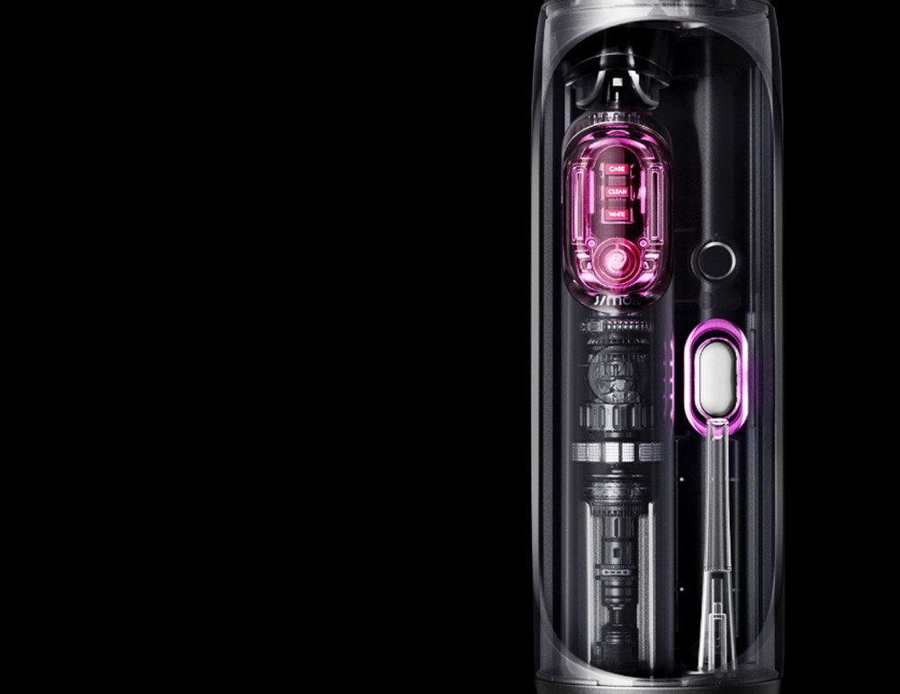 Szczoteczka soniczna JIMOK J7 Pro Jeżynowy Róż zdjęcie lifestyle Sterylizacja UV z funkcją sterylizacji UV Etui pełni również funkcję praktycznego zabezpieczenia 