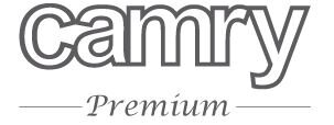 Logo z napisem \'camry Premium\' w eleganckim stylu.