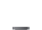 Czarny laptop z logo w kształcie nadgryzionego jabłka na pokrywie. Urządzenie jest zamknięte i widoczny jest jego profil boczny.