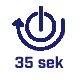 Ikona przedstawia symbol włącznika z okręgiem i strzałką oraz tekst \'35 sek\'.