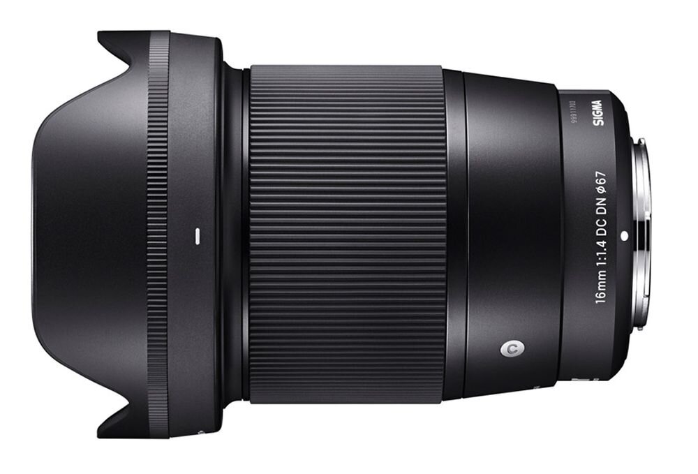 Obiektyw SIGMA 16 mm f-1.4 DC DN ogniskowa przysłona ostrość pierścienie optyka soczewki powłoki montaż bagnet światło jasność zoom filtry waga silnik stabilizacja