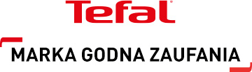Logo z napisem \'Tefal MARKA GODNA ZAUFANIA\'.