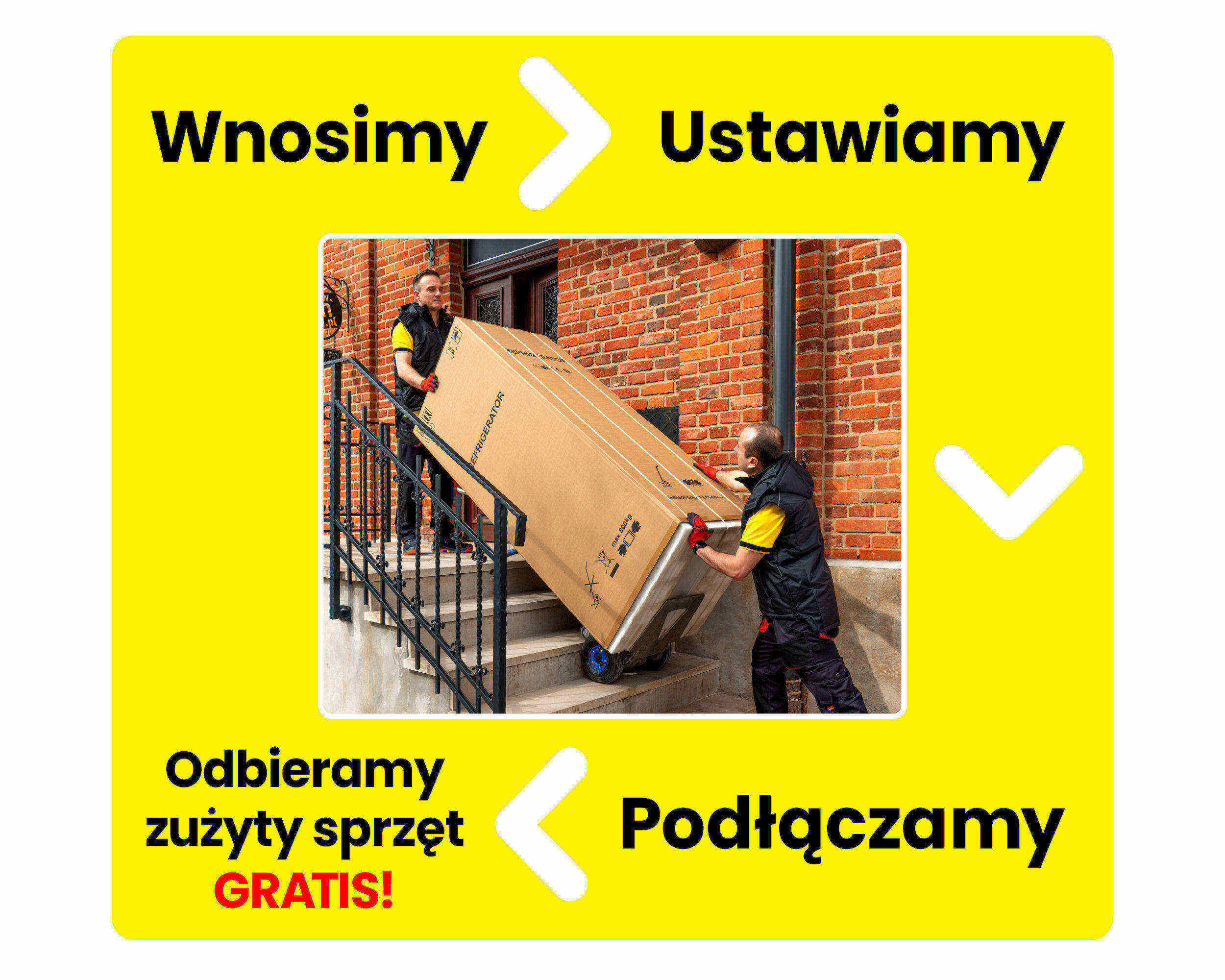 Zamrażarka FINLUX FR-FF2451FM0W zakupiony sprzęt wniesiemy i podłączymy wypoziomowana unieruchomiona montujemy półki i szuflady na życzenie zmieniamy kierunek otwierania drzwi zawsze po sobie sprzątamy odbieramy zużyte urządzenie