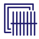 Logo przedstawia niebieski symbol składający się z kilku prostokątów i linii, przypominający abstrakcyjny wzór.