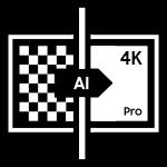 Ikona skalowanie AI 4K Pro w telewizorze Samsung Neo QLED 4K QN92FA (2025). Telewizor dostępny w sklepach Media Expert.