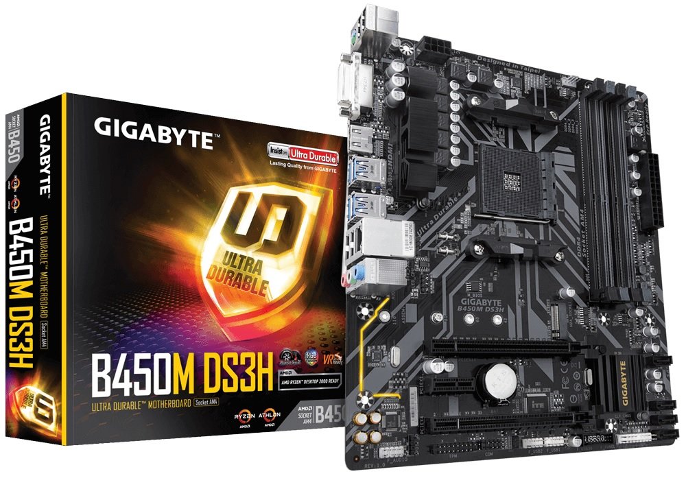 Płyta główna GIGABYTE B450M AMD StoreMI Dysk SSD i HDD wydłużona żywotnośćs