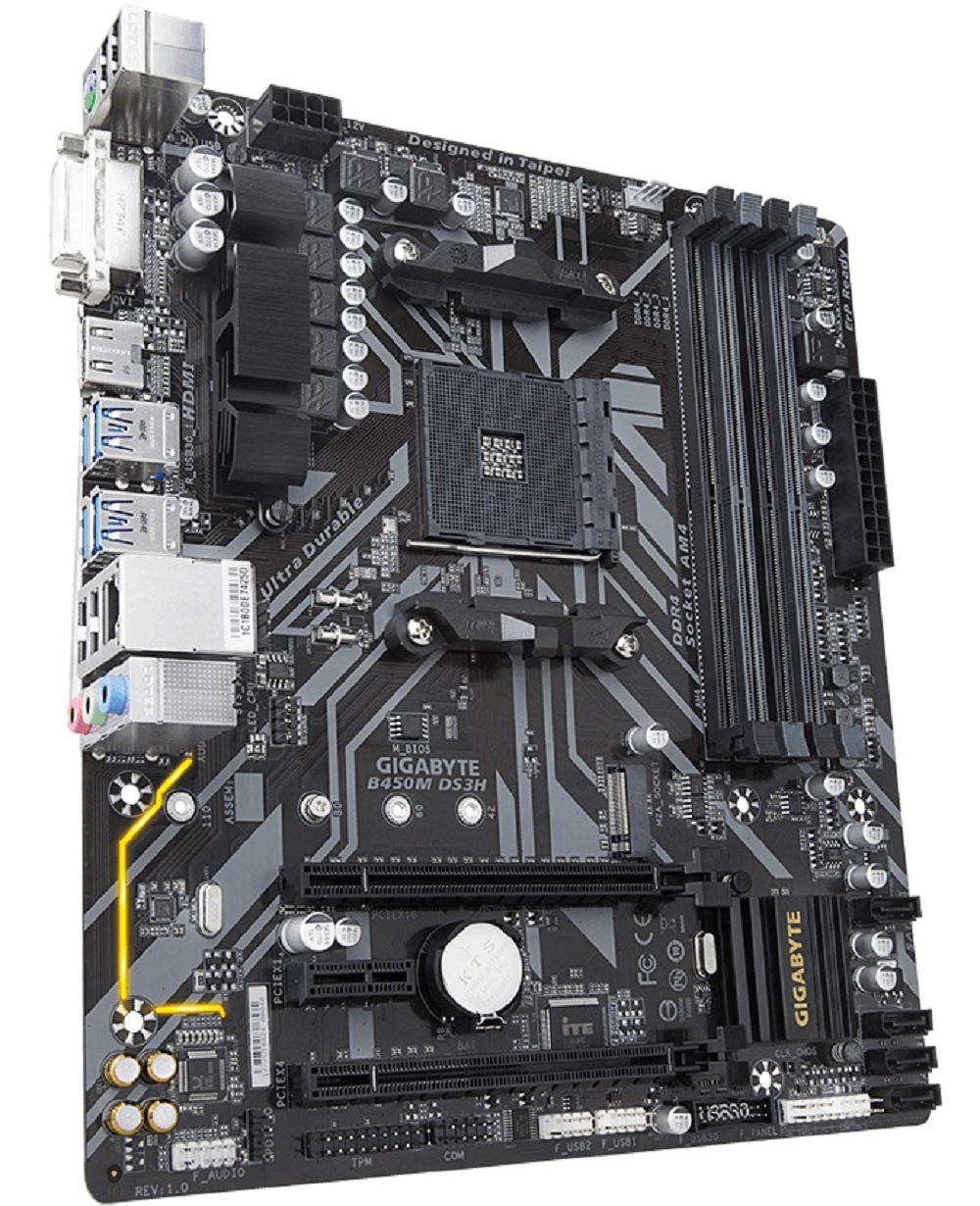 Płyta główna GIGABYTE B450M płynność Realtek GbE LAN stabilne połączenie
