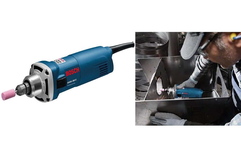 Szlifierka prosta BOSCH GGS 28 C Professional Ergonomiczny i antypoślizgowy uchwyt