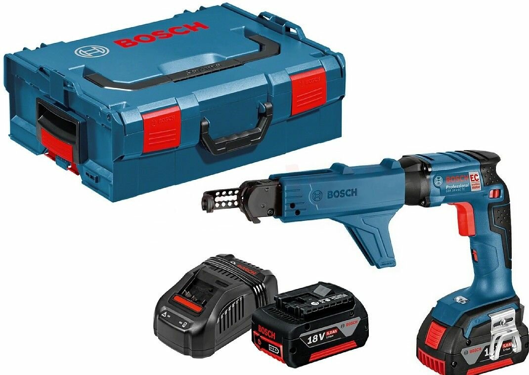 Wkrętarka BOSCH GSR 18V-EC TE Professional 2 akumulatory o pojemności 4000 mAh każdy innowacyjna technologia akumulatorów COOLPACK