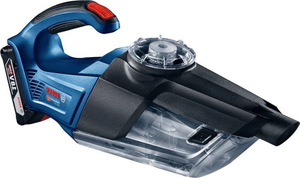Odkurzacz BOSCH GAS 18V-1 (Brak akumulatora i ładowarki w zestawie) moc ssania skutecznosc nowa technologia rotacyjny przeplyw powietrza 3 silne rotacyjne strumienie