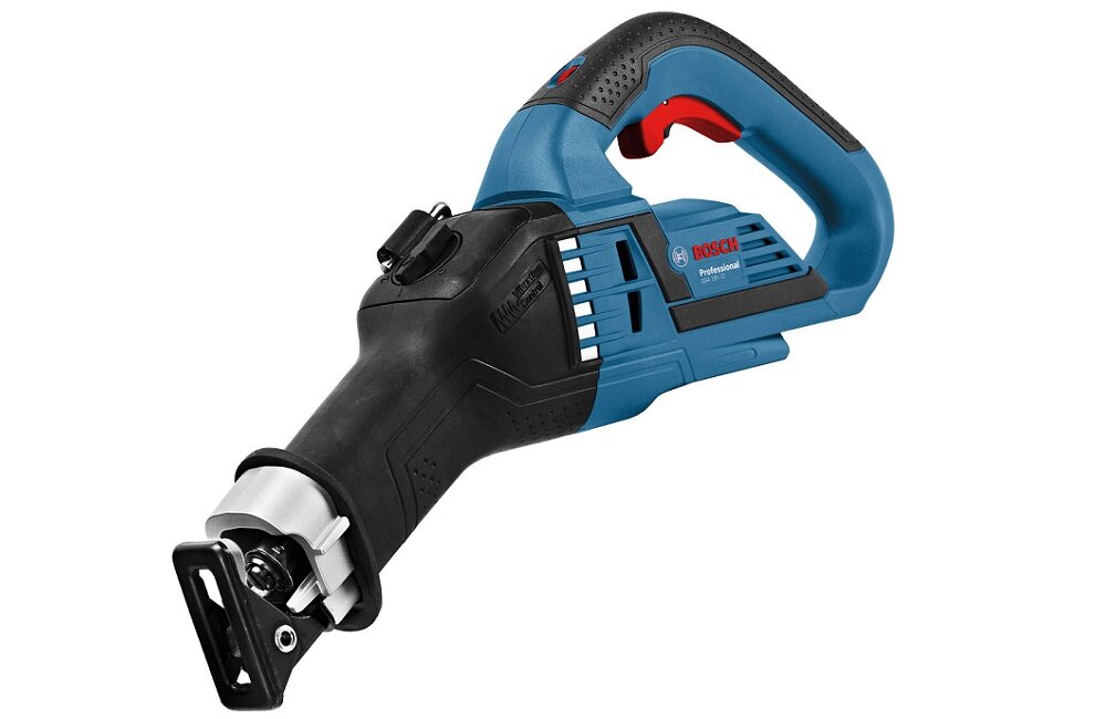Piła szablasta BOSCH GSA 18V 32 Wyjątkowa ergonomiczna rękojeść i dłuższy włącznik zapewniają łatwiejszą obsługę system SDS Funkcjonalna akumulatorowa