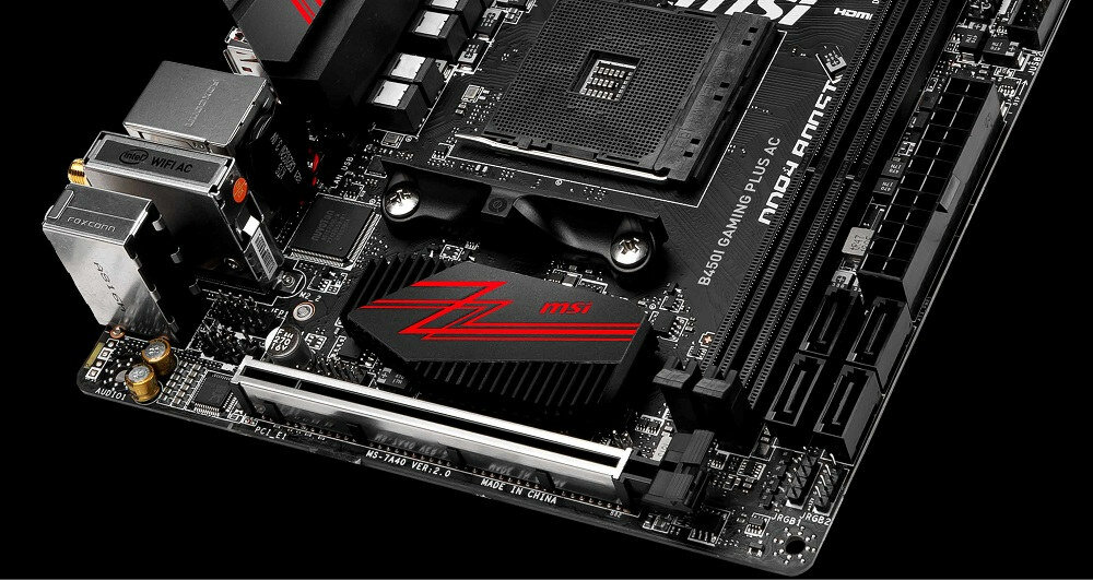 Płyta główna MSI B450I Gaming Plus Ac - Dark Choke