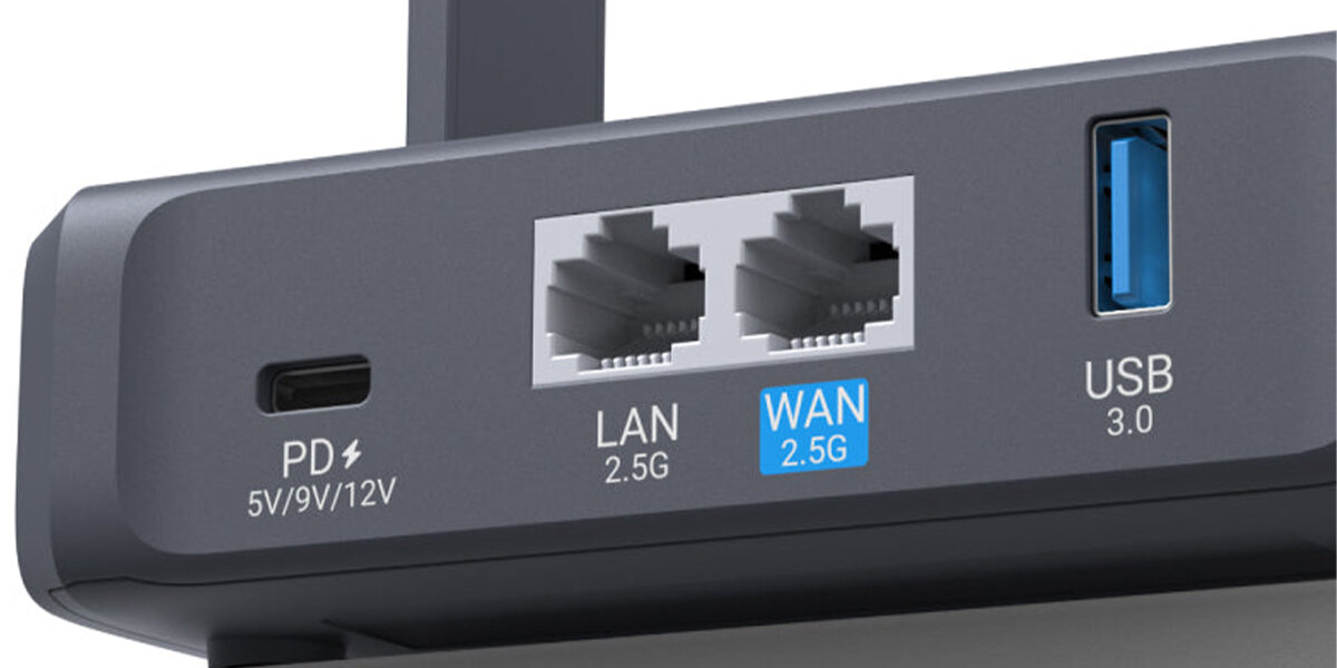 Dwa porty 2,5G i USB 3.0