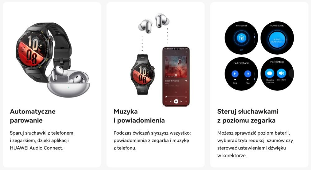 HUAWEI FreeBuds Neo IP55 aplikacja HUAWEI Audio Connect słuchawki treningowe