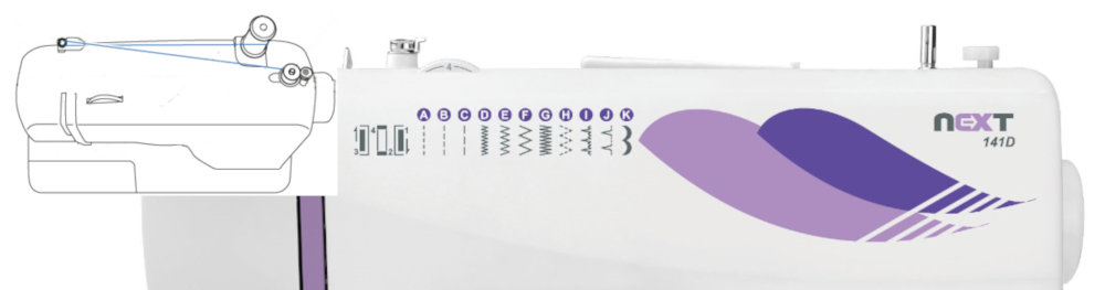 Maszyna do szycia MINERVA 141D - Nawijanie Szpulki