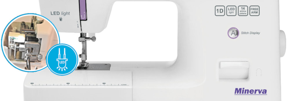 Maszyna do szycia MINERVA 141D - Oświetlenie LED