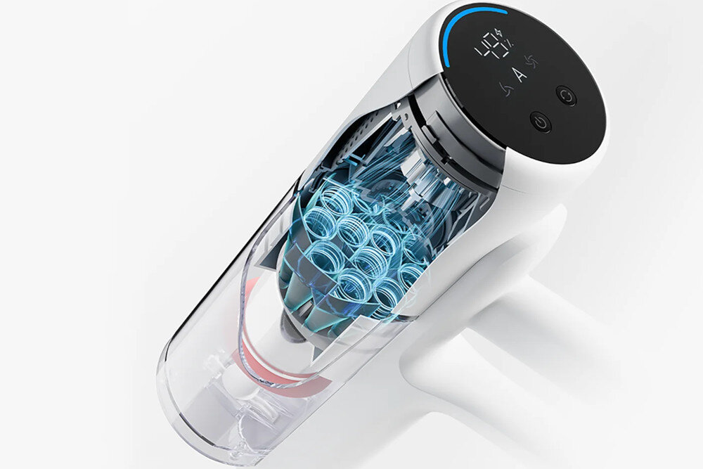 Odkurzacz pionowy XIAOMI Mijia Vacuum Cleaner 4C Bezprzewodowy zdjęcie lifestyle Filtracja do 99,97% Wielowarstwowa filtracj Elementy filtra można myća