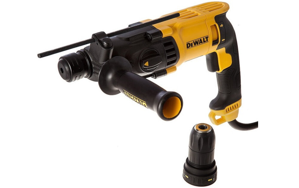 Mlotowiertarka DEWALT D25134K od 4 do 26 mm wtspecjalizowany uchwyt zastosowanie wyposazenie