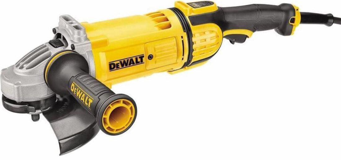 Szlifierka katowa DEWALT DWE4579 moc 2600 W wyposazenie przeznaczenie uzytkowanie zasilanie sieciowe trzy pozycje rekojesci