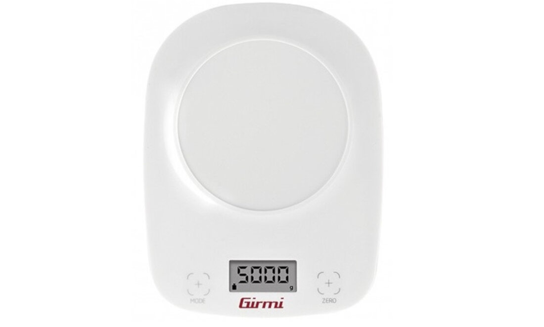 Waga kuchenna GIRMI PS01 Biala wyposazenie wyswietlacz LCD automatyczne wylaczanie funkcja tarowania