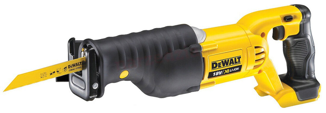 Pila szablasta DEWALT DCS380N-XJ komfort bezpieczenstwo elektroniczna regulacja pracy predkosci szybkowymienny uchwyt brzeszczotu lock-off elektroniczny hamulec