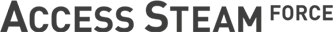 Logo z napisem \'ACCESS STEAM FORCE\'.