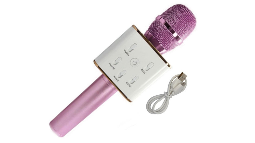 Mikrofon z Głośnikiem XREC Karaoke Rozowy - Bluetooth