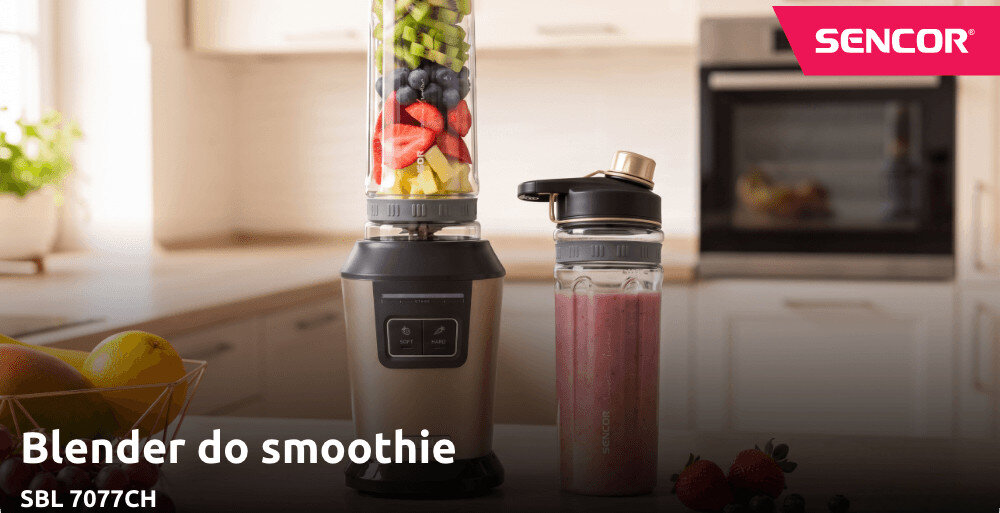 Blender kielichowy SENCOR SBL 7077CH zdjęcie lifestyle Blenduj, zabieraj, korzystaj