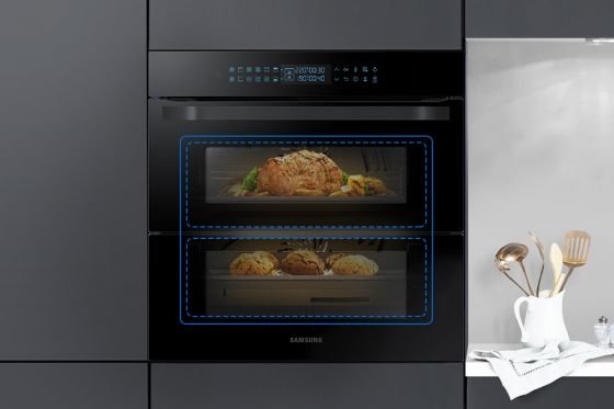 Samsung 1 piekarnik, 2 razy więcej możliwości. Dual Cook Flex™ Samsung 1 piekarnik, 2 razy więcej możliwości. Dual Cook Flex™