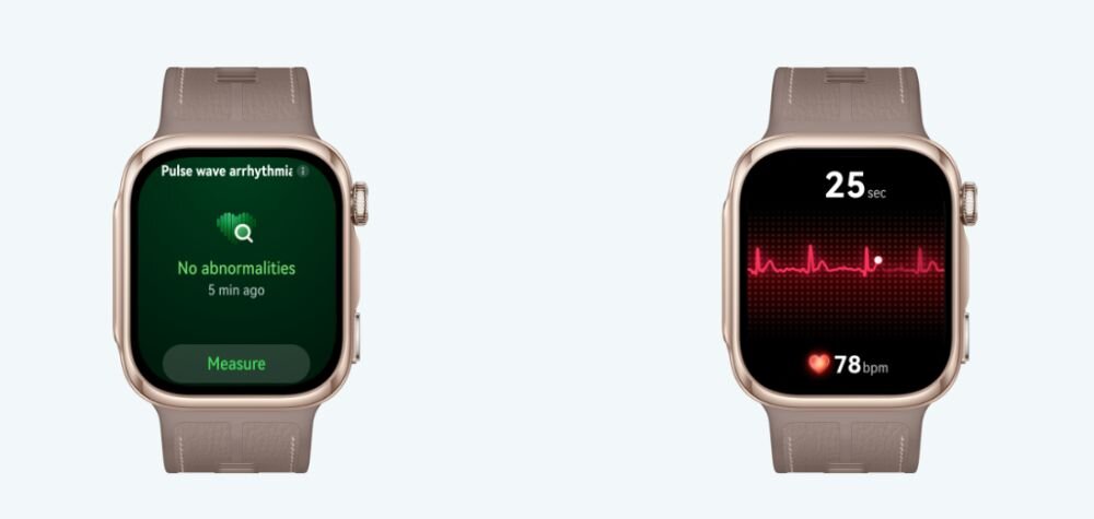 HUAWEI WATCH D3 EKG 30 sekund analiza fali tętna PPG wykrywanie arytmii