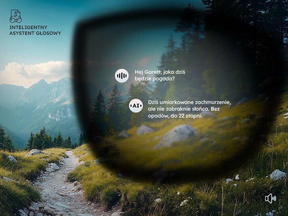 Okulary GARETT Horizon AI Czarny  .