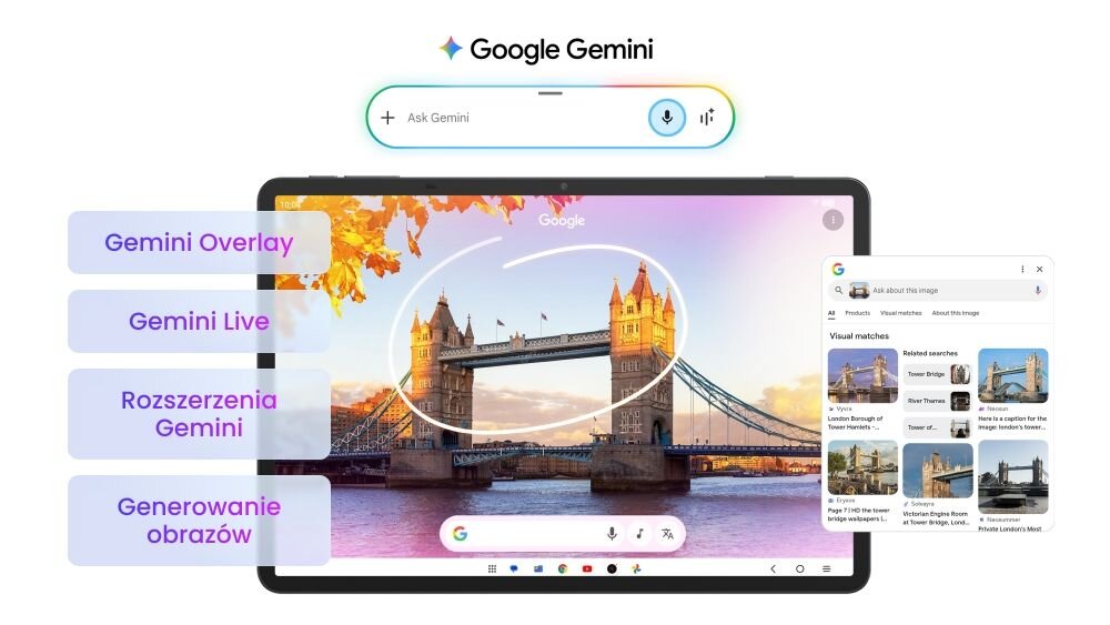 TCL TAB A1 PLUS Gemini AI Circle to Search Gemini Live funkcje sztucznej inteligencji